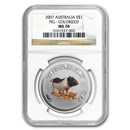 2007 Australia 1 oz Silver Pig MS-70 NGC (Colorized) 2007 Australia 1 oz Silver Pig MS-70 NGC (Colorized)